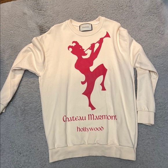 Gucci Sweatshirt château, Marmont Hollywood men’s Large - Picture 1 of 2